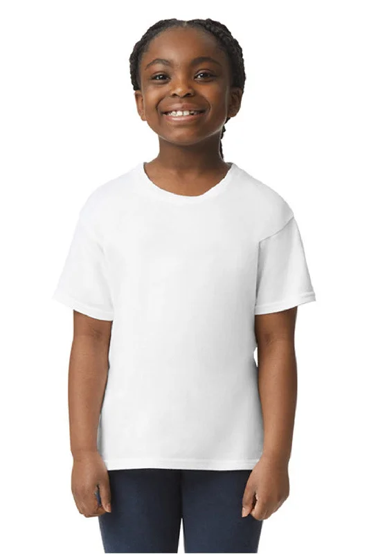 Gildan Youth Softstyle CVC Short Sleeve Crewneck T-Shirt - White