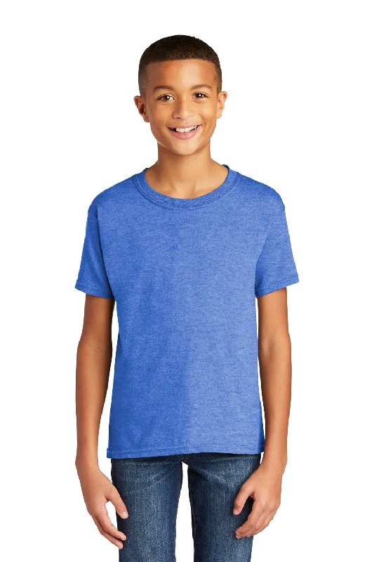 Gildan Youth Softstyle Short Sleeve Crewneck T-Shirt - Heather Royal Blue