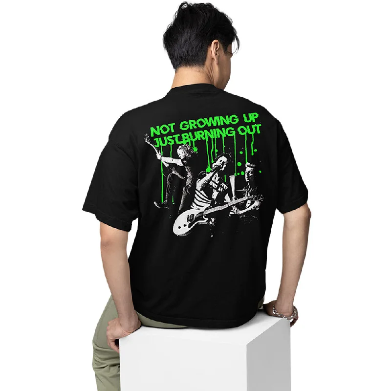 Green Day Oversized T shirt - Burnout