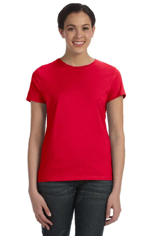 Hanes Womens Nano-T Short Sleeve Crewneck T-Shirt - Deep Red