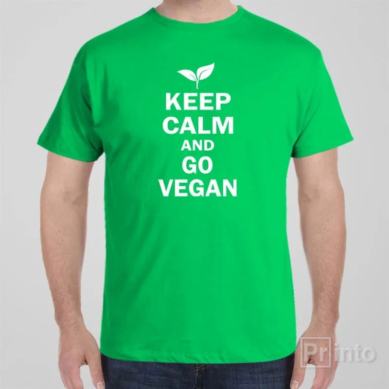 Keep calm and go Vegan - T-shirt