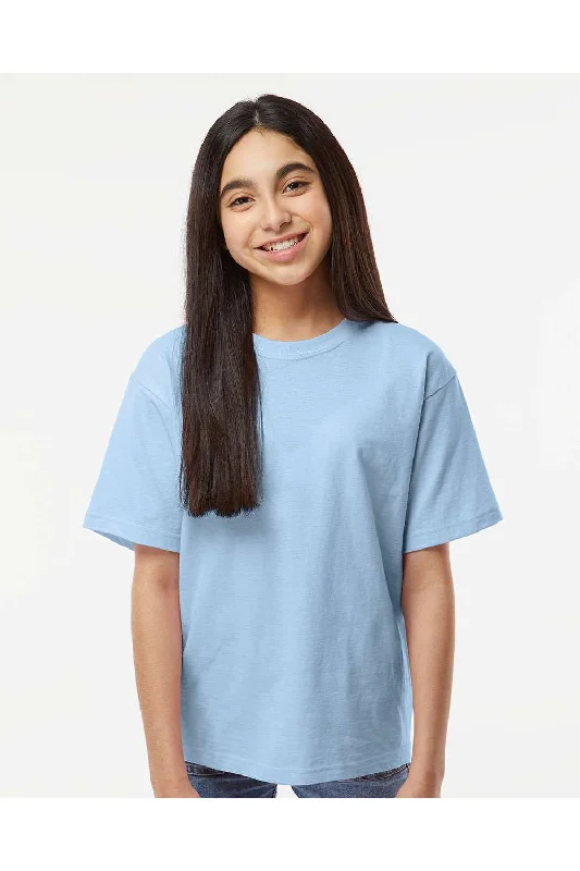 M&O Youth Gold Soft Touch Short Sleeve Crewneck T-Shirt - Light Blue