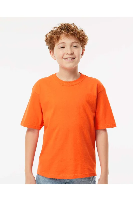 M&O Youth Gold Soft Touch Short Sleeve Crewneck T-Shirt - Orange