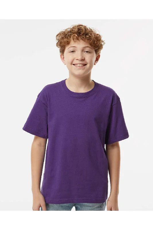 M&O Youth Gold Soft Touch Short Sleeve Crewneck T-Shirt - Purple