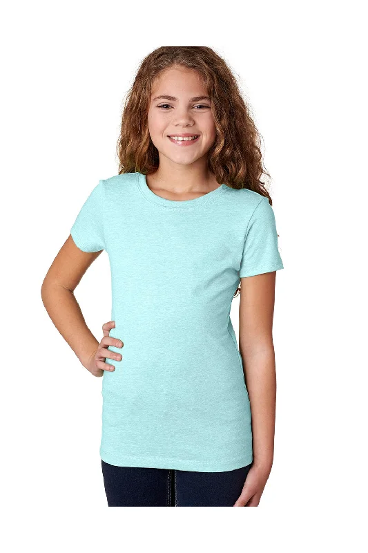 Next Level Youth Princess CVC Jersey Short Sleeve Crewneck T-Shirt - Ice Blue