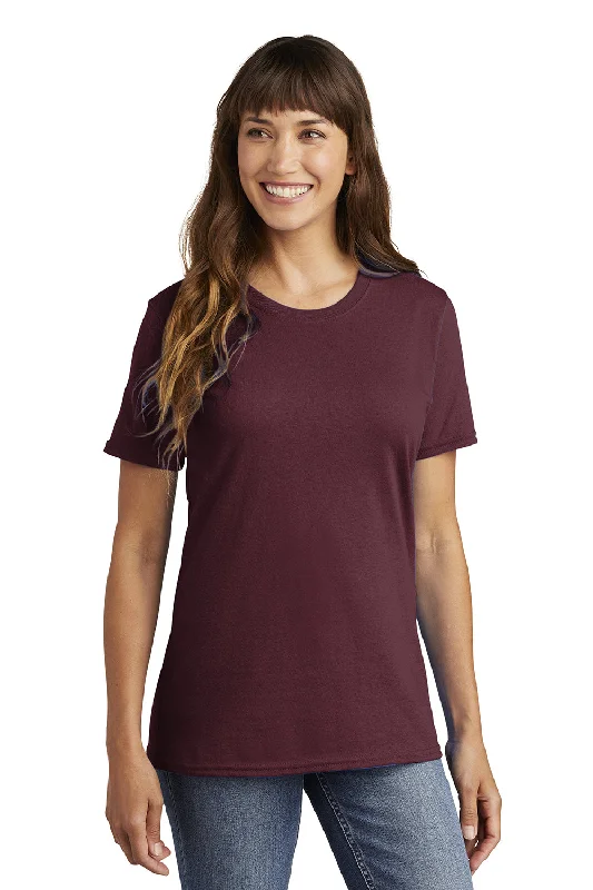 Port & Company Womens Core Short Sleeve Crewneck T-Shirt - Athletic Maroon