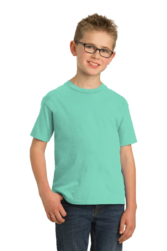 Port & Company Youth Beach Wash Short Sleeve Crewneck T-Shirt - Cool Mint Green