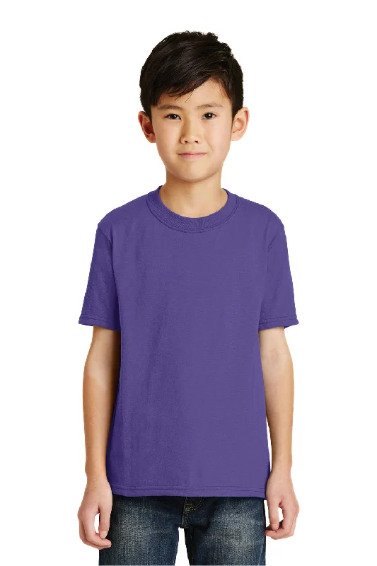 Port & Company Youth Core Short Sleeve Crewneck T-Shirt - Purple