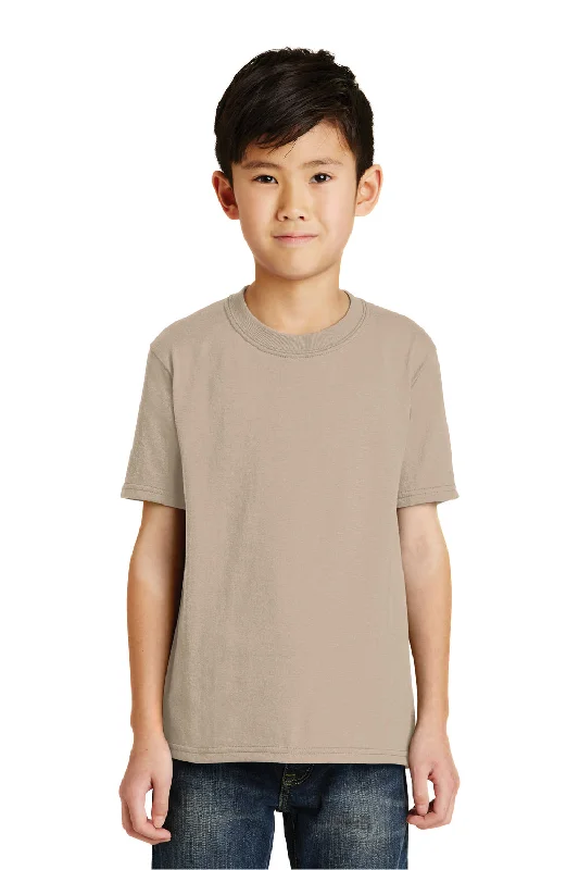 Port & Company Youth Core Short Sleeve Crewneck T-Shirt - Desert Sand