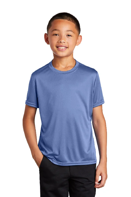 Port & Company Youth Dry Zone Performance Moisture Wicking Short Sleeve Crewneck T-Shirt - Carolina Blue