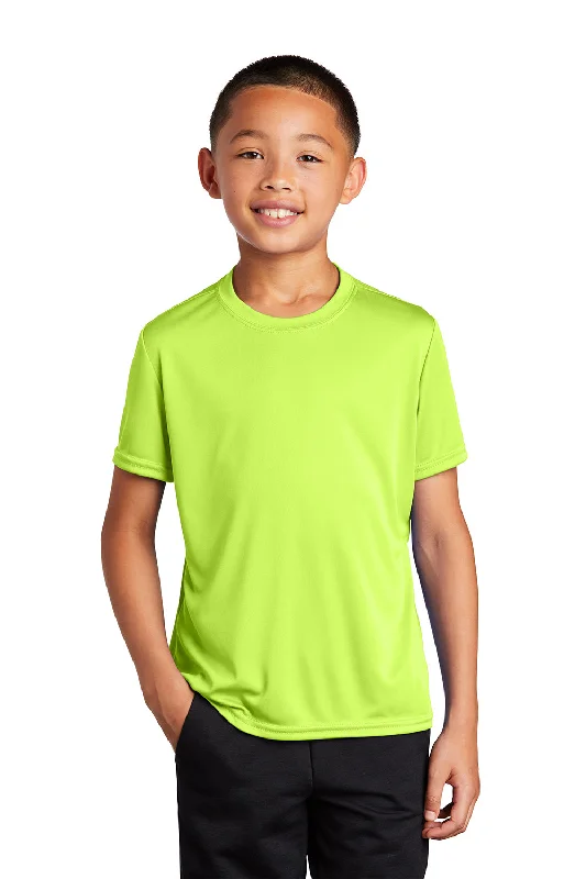 Port & Company Youth Dry Zone Performance Moisture Wicking Short Sleeve Crewneck T-Shirt - Neon Yellow