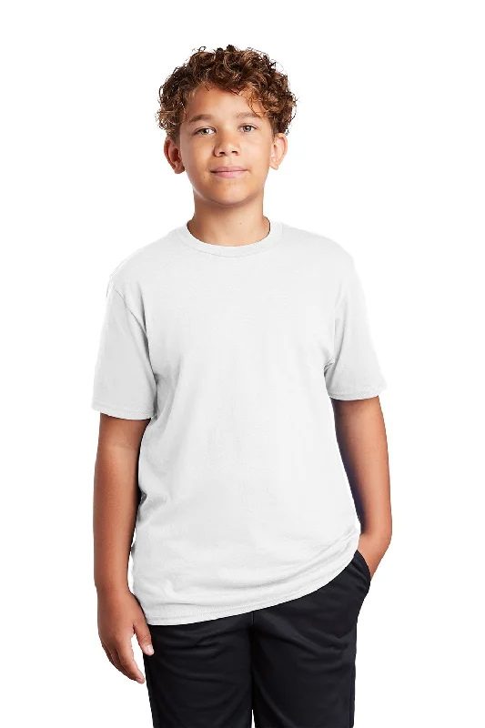 Port & Company Youth Dry Zone Performance Moisture Wicking Short Sleeve Crewneck T-Shirt - White