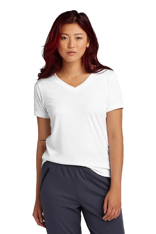 Sport-Tek Womens Competitor Moisture Wicking Short Sleeve V-Neck T-Shirt - White