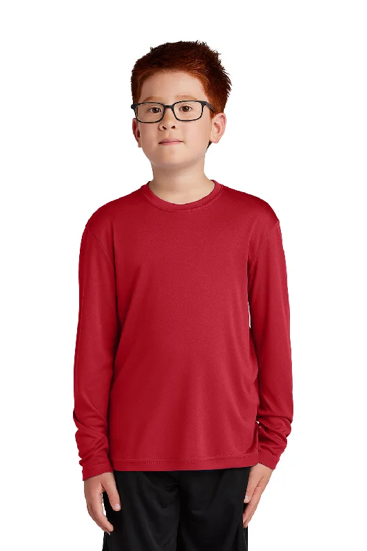 Sport-Tek Youth Competitor Moisture Wicking Long Sleeve Crewneck T-Shirt - True Red