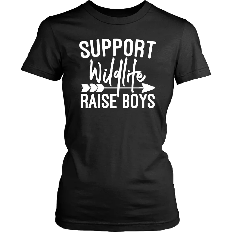 Support Wildlife Raise Boys Women's T-shirt, Mother of Boys t-shirt