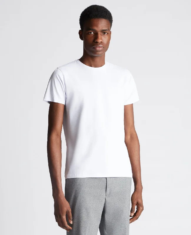 Tapered Fit Cotton-Stretch T-Shirt