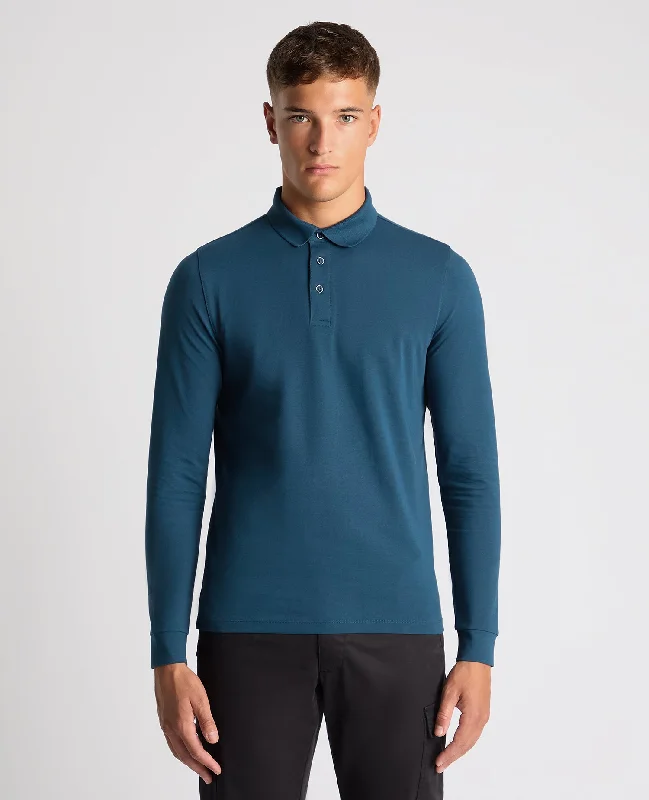 Tapered Fit Cotton-Stretch Polo Shirt