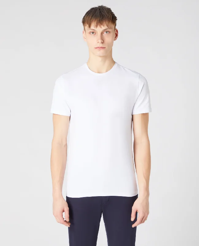 Tapered Fit Cotton-Stretch T-Shirt