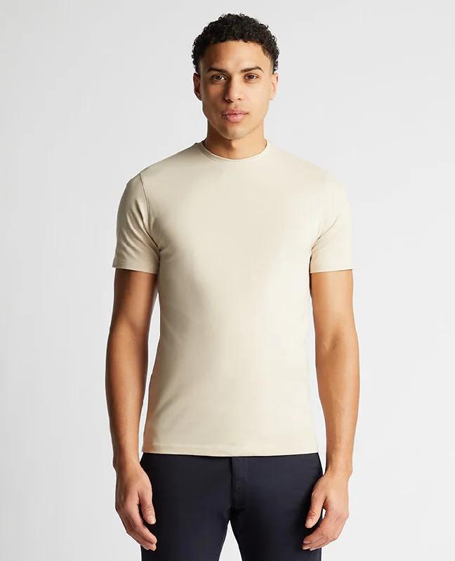 Tapered Fit Cotton-Stretch T-Shirt