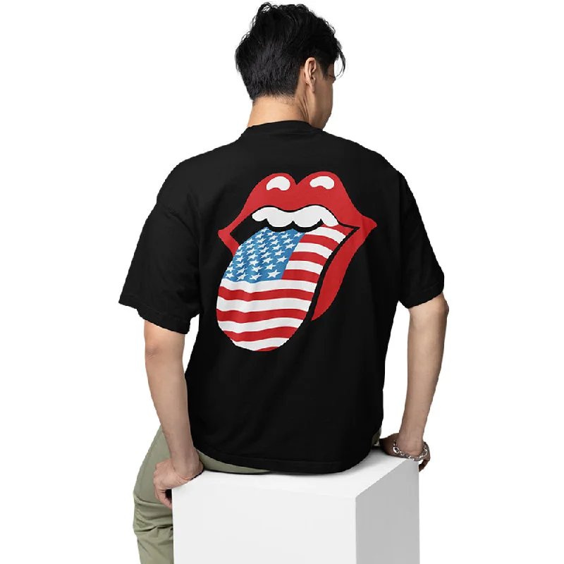 The Rolling Stones Oversized T shirt - Patriotic Lips