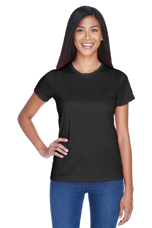 UltraClub Womens Cool & Dry Performance Moisture Wicking Short Sleeve Crewneck T-Shirt - Black