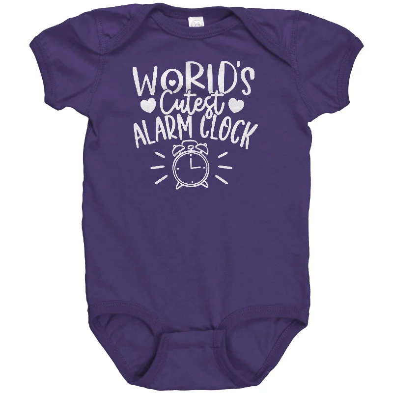 World's Cutest Alarm Clock Baby One Piece Snap Bodysuit