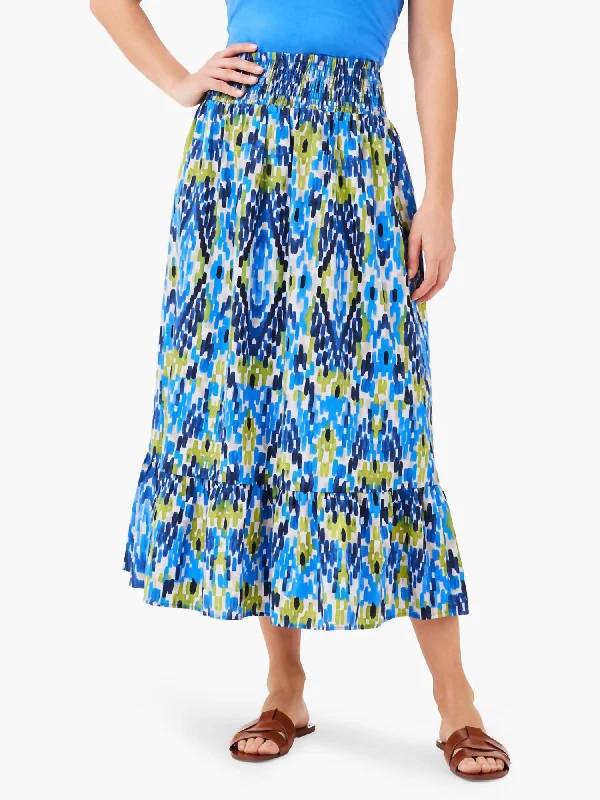 Diamond Dash Skirt In Blue Multi