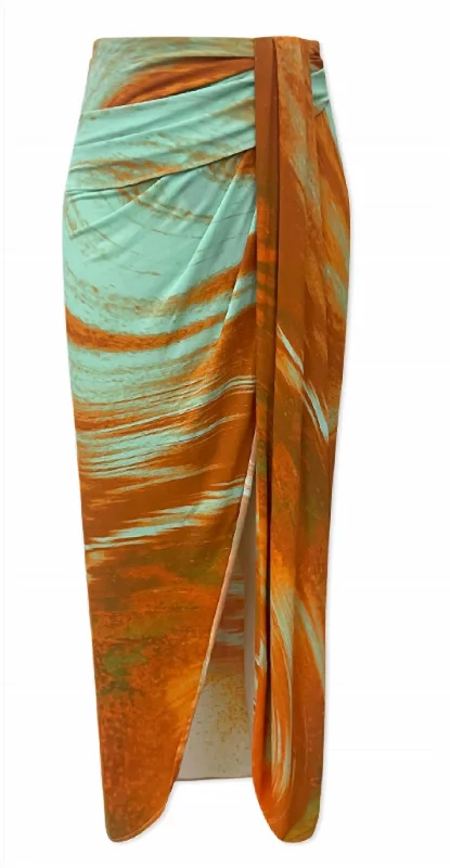 Gwena Skirt In Masala Marble Print