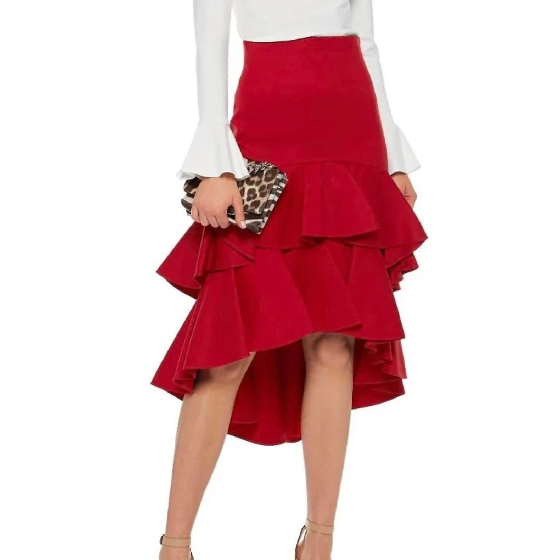 Kristyn Skirt In Red