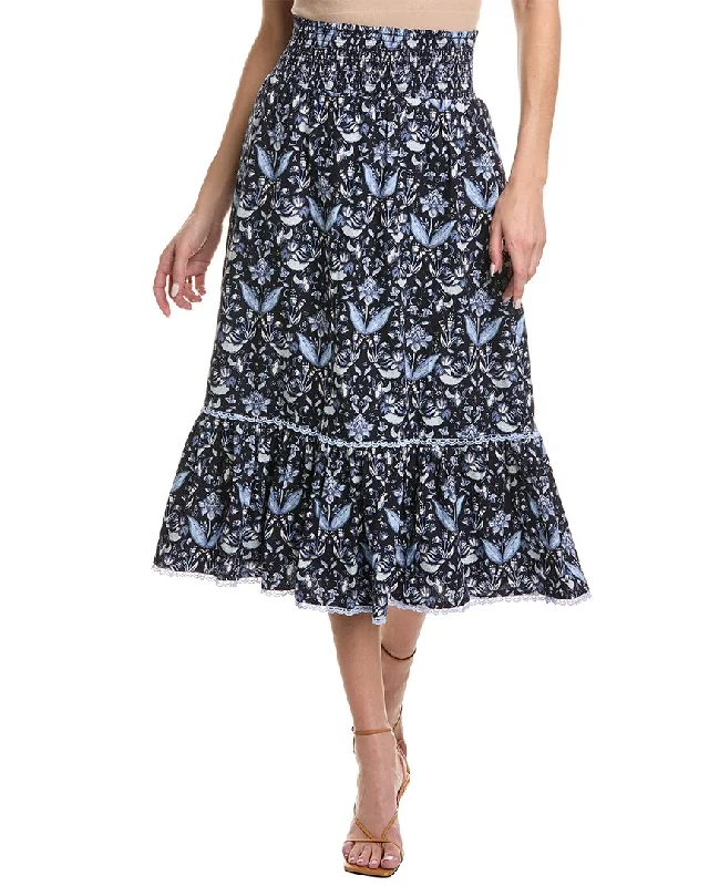 Sail to Sable Smocked Waist Midi Skirt