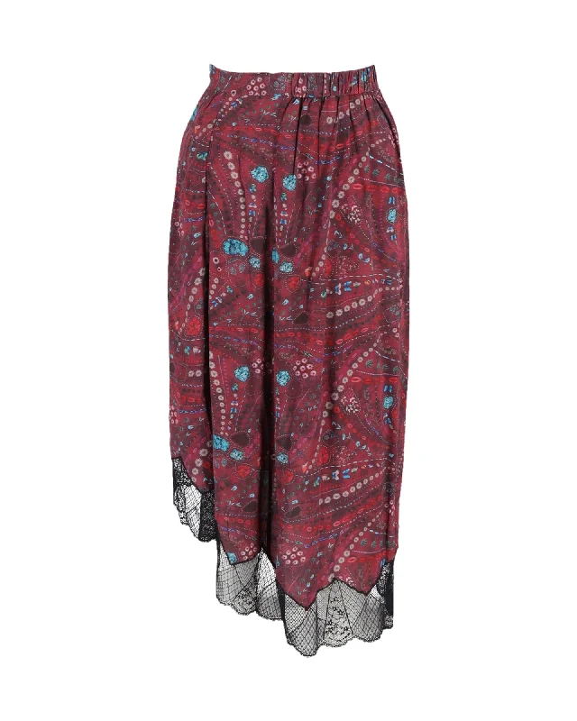 Zadig & Voltaire Joslin Psyche Skirt In Red Viscose