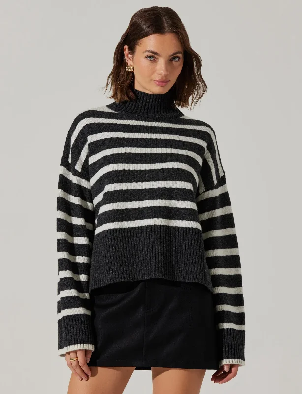 Sophea Sweater, Charcoal/Cream