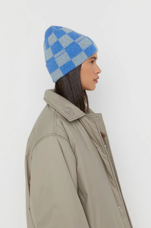 CHECKERED BEANIE