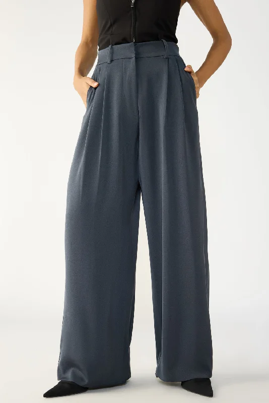 Charcoal Grey Adjustable Korean Pants