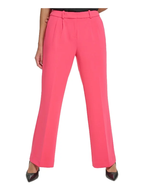 Petites Womens Crepe Dress Pants