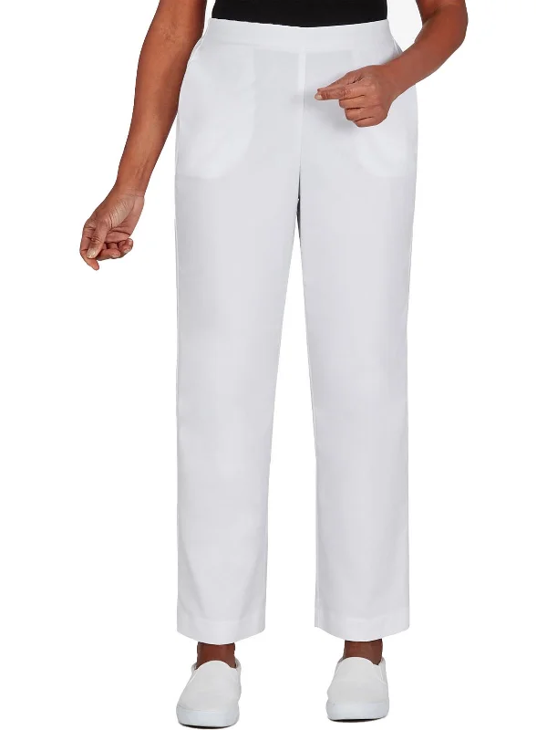 Plus Womens Classic Fit High Rise Wide Leg Pants