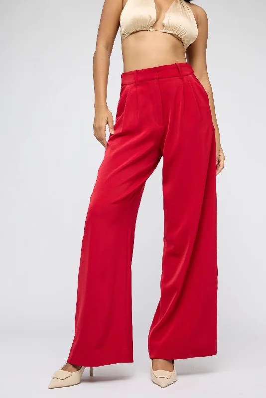 Red Claret Adjustable Korean Pants